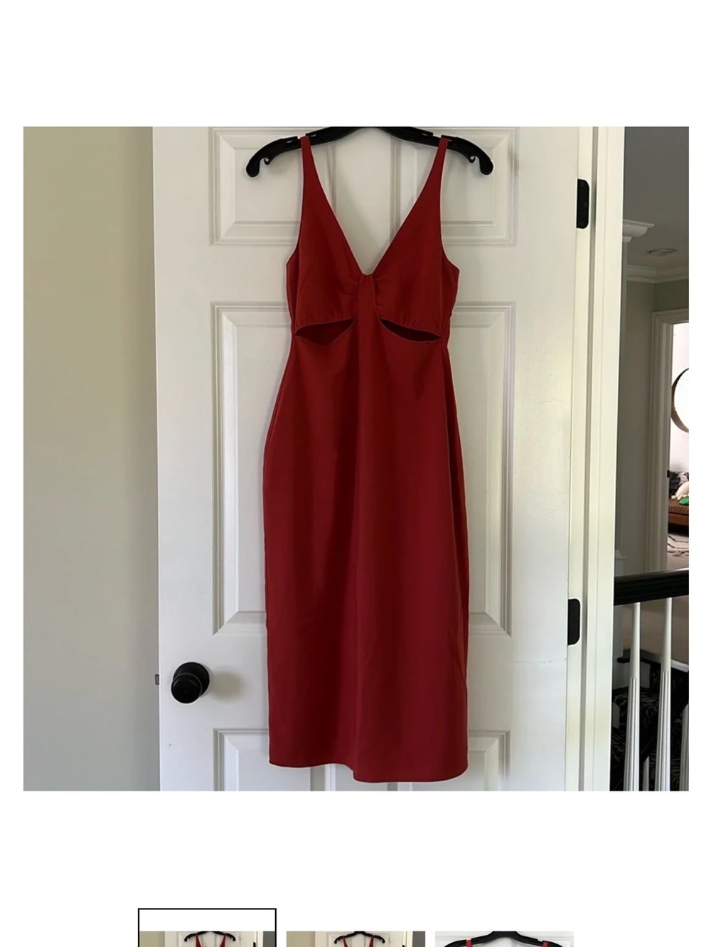 Abercrombie and Fitch cutout dress in burnt orange Size L